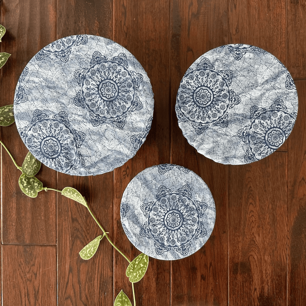 Blue Mandala Reusable Bowl Cover Set - Kitchen accessories - Handicraft Soul