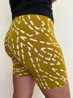 Batik Short Leggings - Mustard