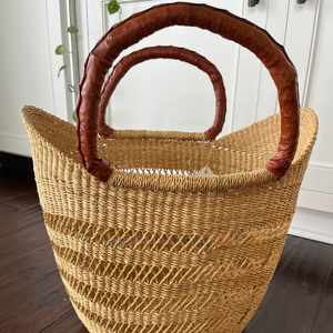 Natural Market Basket - Handicraft Soul