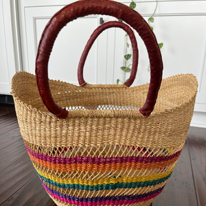 Natural Market Basket - Handicraft Soul